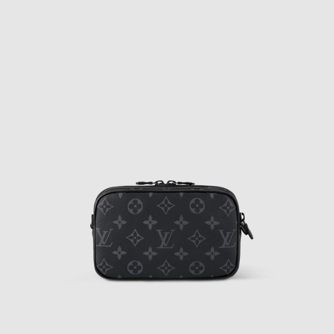 Túi Louis Vuitton Nano Alpha Monogram Wearable Wallet Monogram Eclipse Nam Đen